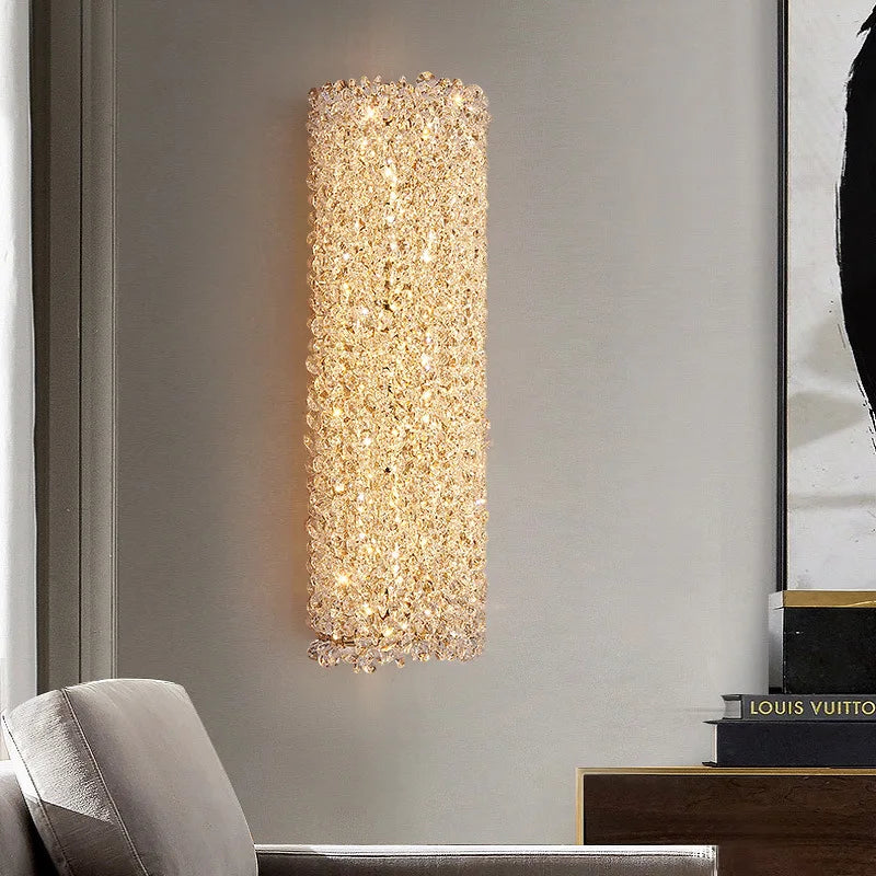 applique murale de luxe en cristal design post-moderne pour villa