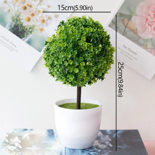 arbre artificiel bonsaï avec fleurs pour décoration intérieure - vue 11 sur 11