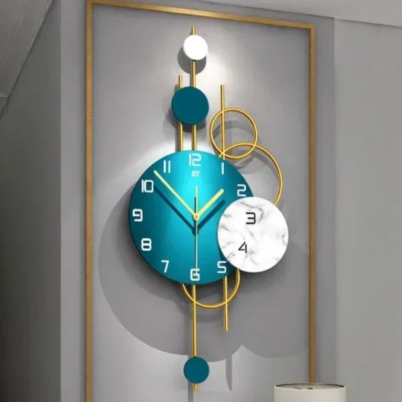 Horloge Murale Moderne 30cm Ronde Silencieuse - Bleu Gris, Style Élégant Pour Maison, Cuisine Et Bureau