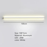 applique murale led moderne avec interrupteur à intensité variable