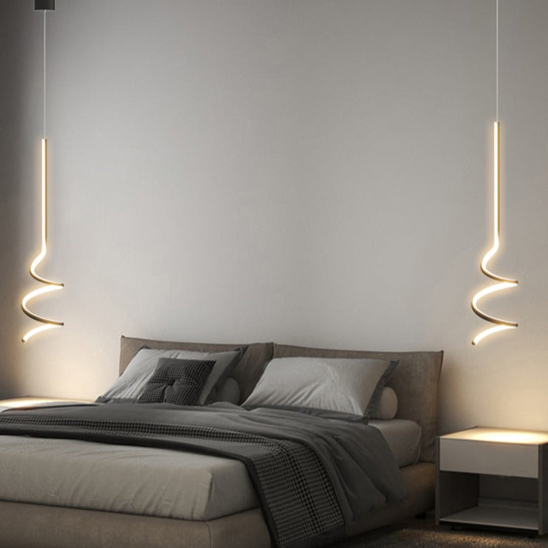 pendant light Polino minimalist wave LED design