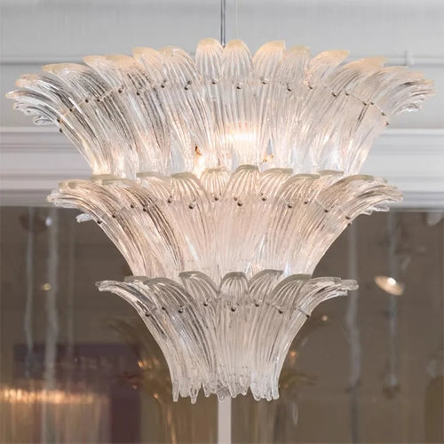 AiPaiTe français Vintage Murano verre LED lustre pour salon escalier Villa hôtel hall en forme de palmier lustre en verre