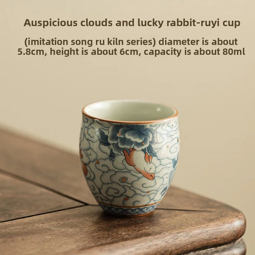 Tasse a the ceramique ruyao style chinois degustation