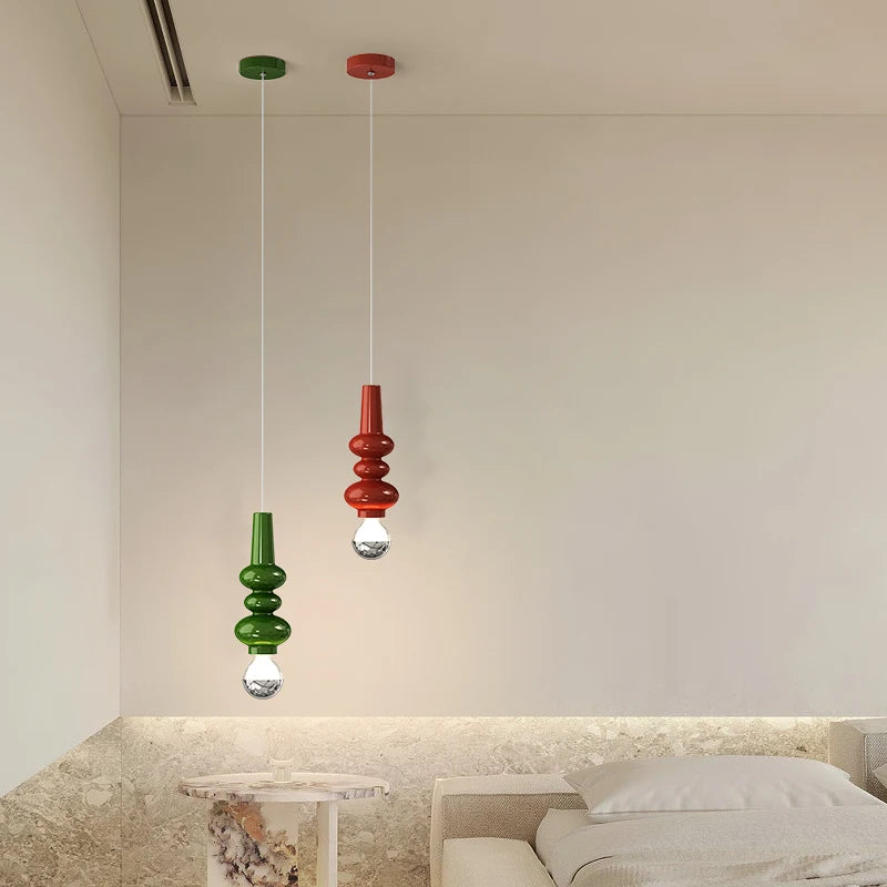 suspension led simple et créative pour bar nordique - vue 3 sur 12