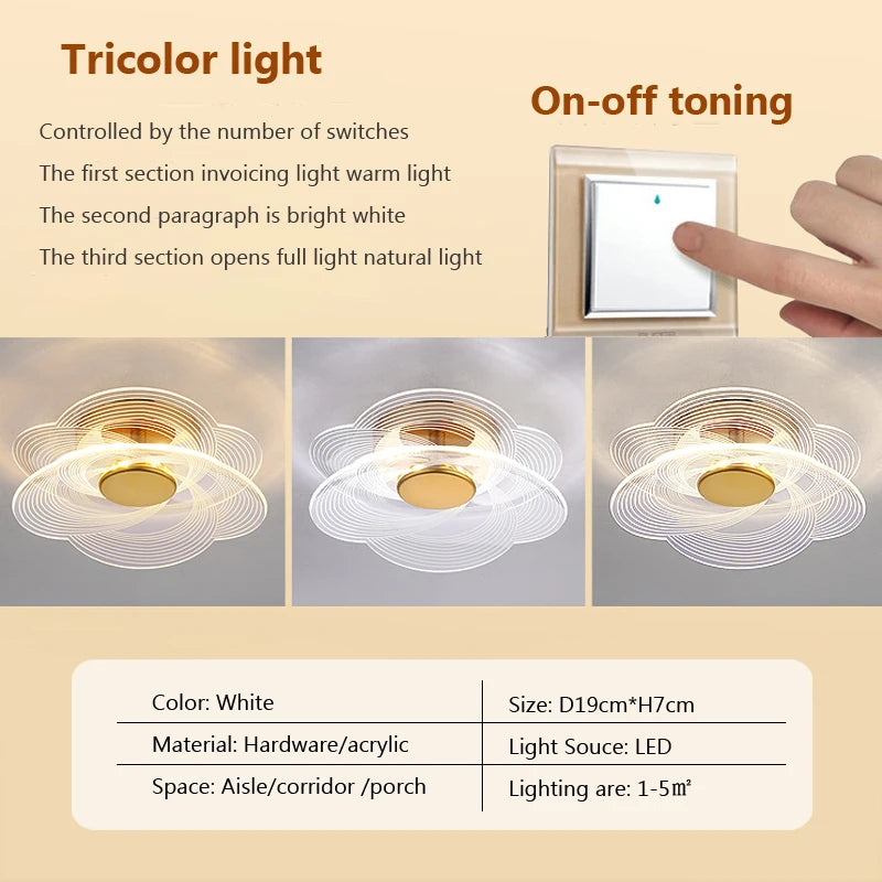 plafonnier led moderne en acrylique design pour intérieur décoratif - vue 9 sur 18