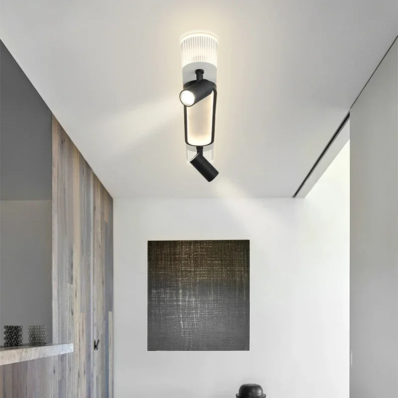 Plafonnier LED moderne pour salon couloir vestiaire allée plafonnier avec projecteur lustres décor luminaire