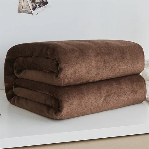 Plaid polaire flanelle doux chaud pour lit canapé