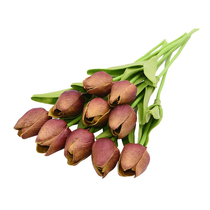 lot de 10 tulipes artificielles pour décoration de mariage et jardin