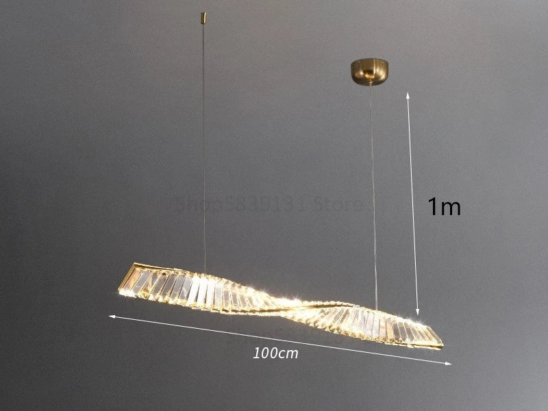 suspension en cristal moderne pour intérieur art déco minimaliste - vue 10 sur 12