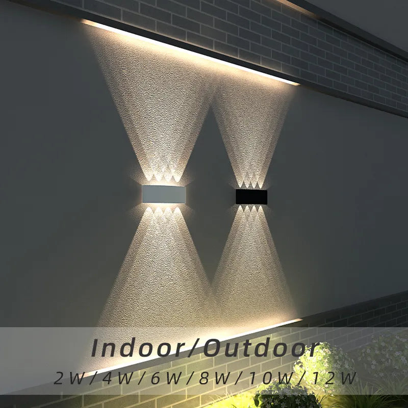 Lampe de applique murale LED extérieure étanche IP65 applique murale intérieure 4W6W 8W 10W lumières de jardin en aluminium chambre salon escaliers éclairage