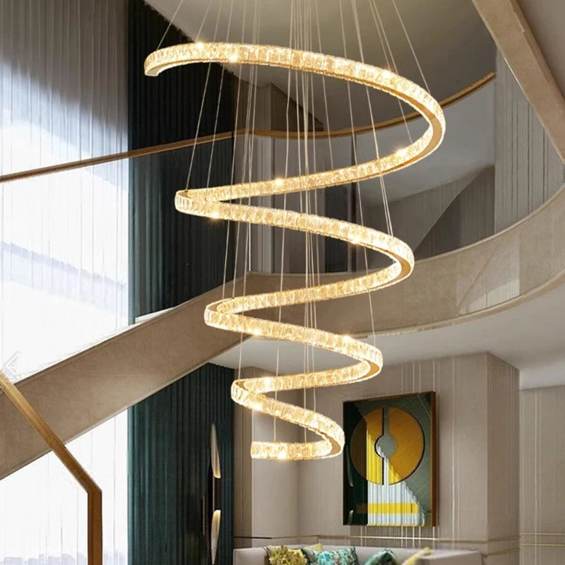 Lustre design Nordique décor à la maison salle à manger éclairage intérieur en cristal pour salon