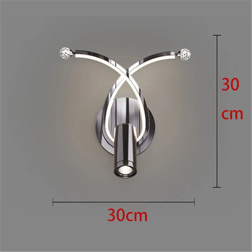 applique murale à led moderne en chrome pour intérieur design - vue 14 sur 16