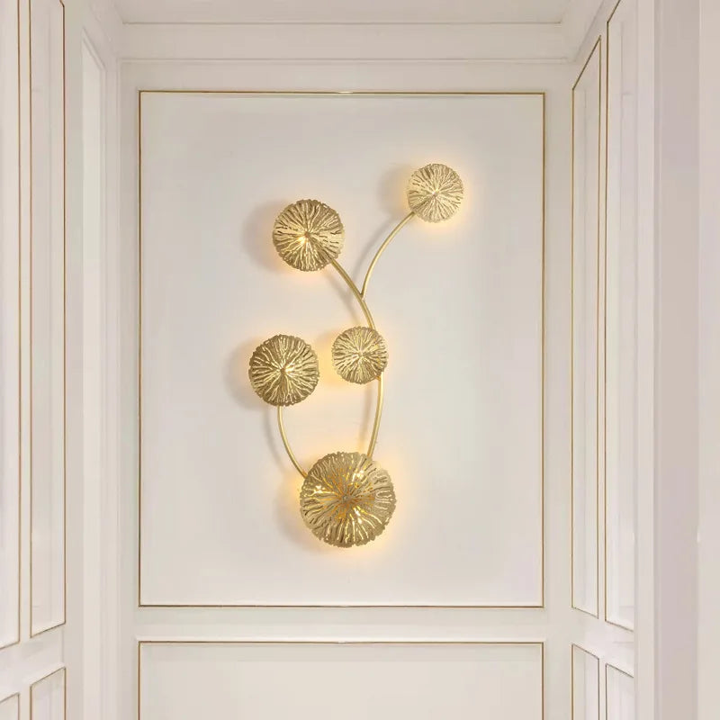 applique murale led dorée design moderne pour décoration intérieure - vue 2 sur 17