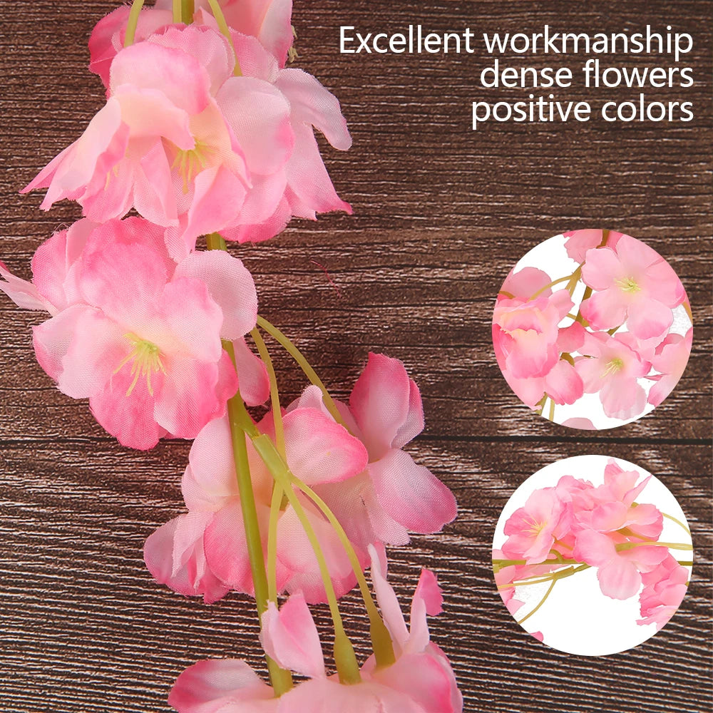 guirlande de fleurs artificielles pour décoration de mariage et intérieur - vue 4 sur 17