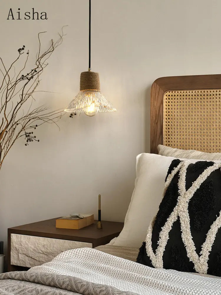 lustre nordique japonais trois têtes design créatif intérieur suspendu - vue 4 sur 13