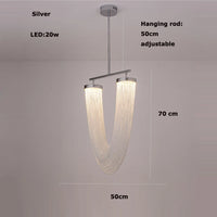 lustre vintage américain 2022 led suspension chrome or