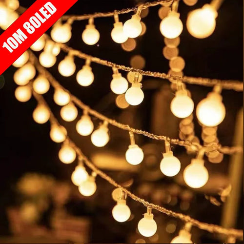 guirlande lumineuse à petites boules pour décoration intérieure et extérieure - vue 2 sur 9