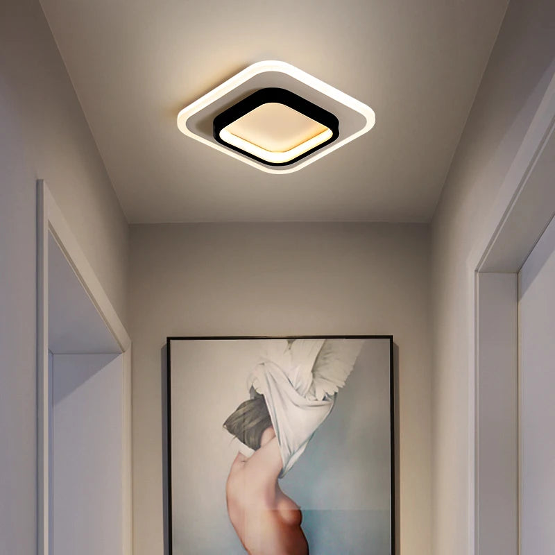 Moderne Led allée lumière plafonniers vestiaire couloir balcon Foyer plafonnier acrylique décoration maison lustre Luminaire