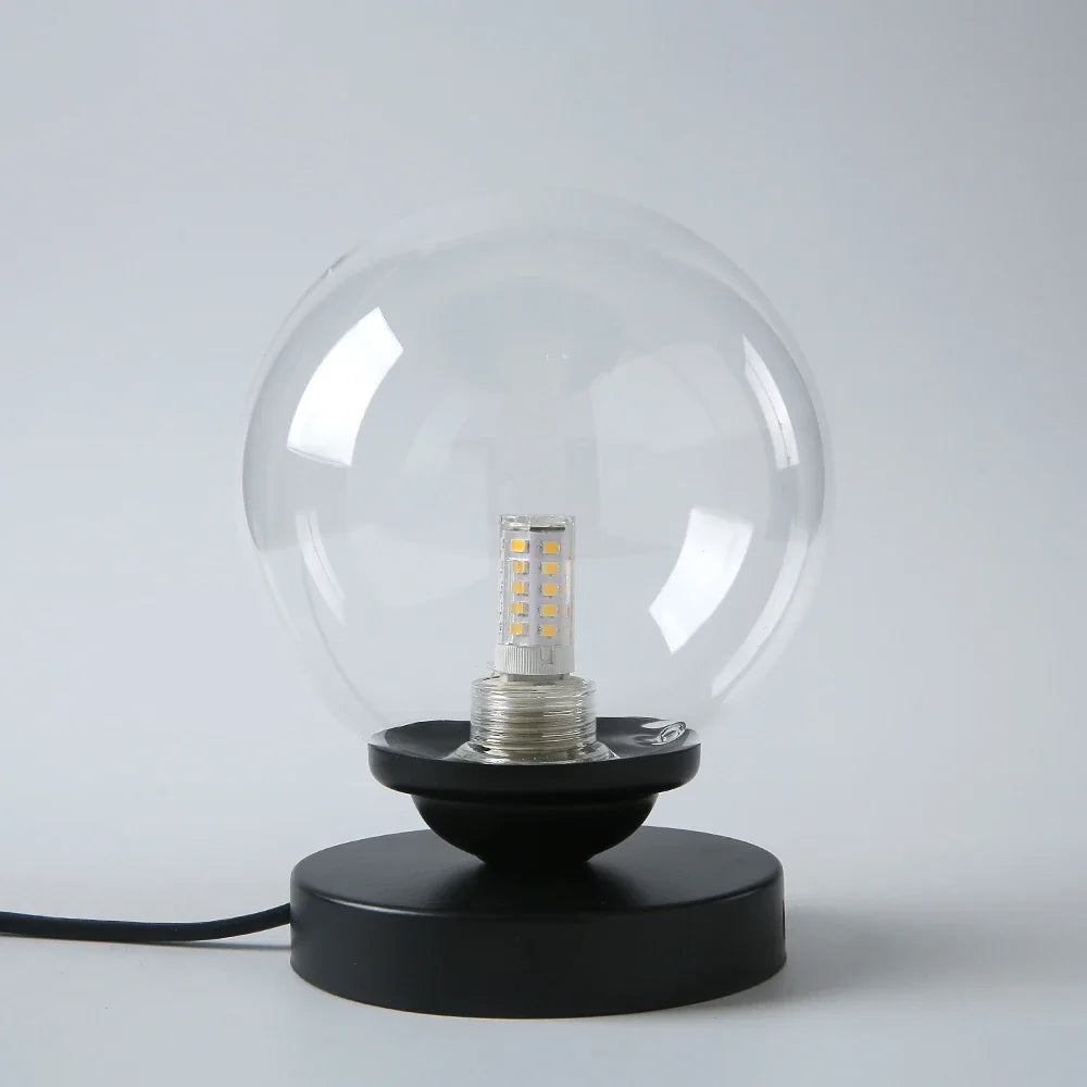 lampe à poser en verre doré pour éclairage décoratif intérieur - vue 8 sur 8