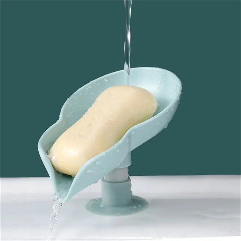 porte-ventouse créatif en forme de feuille pour rangement de savon - vue 8 sur 8