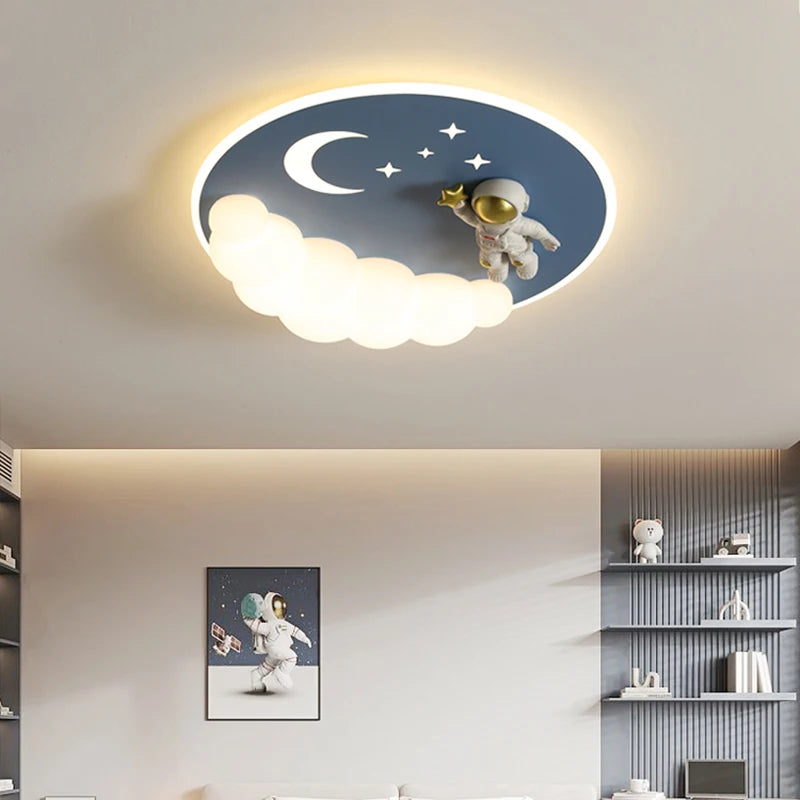 lustre led moderne avec télécommande pour décoration intérieure - vue 4 sur 18