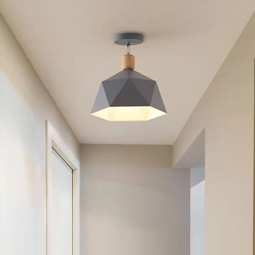 plafonnier nordique moderne led bois intérieur décor éclairage