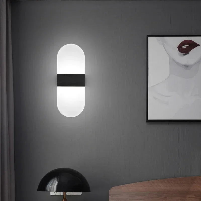 applique murale led moderne en acrylique pour décoration intérieure - vue 6 sur 6