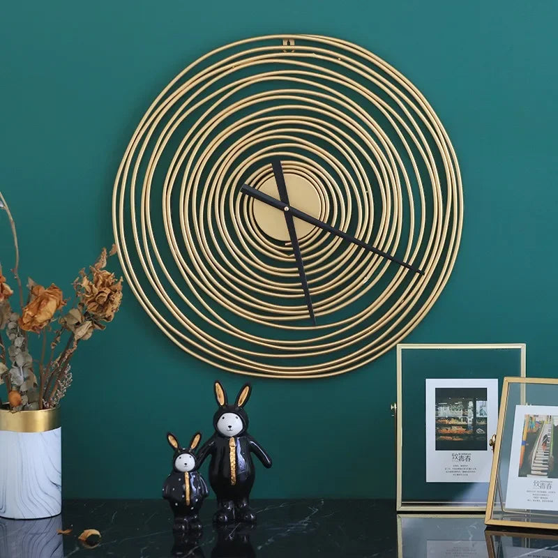 horloge murale moderne en métal super silencieuse décorative - vue 5 sur 7
