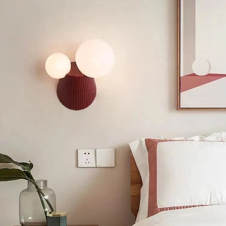 applique murale led cactus en résine verre pour étude - vue 2 sur 11