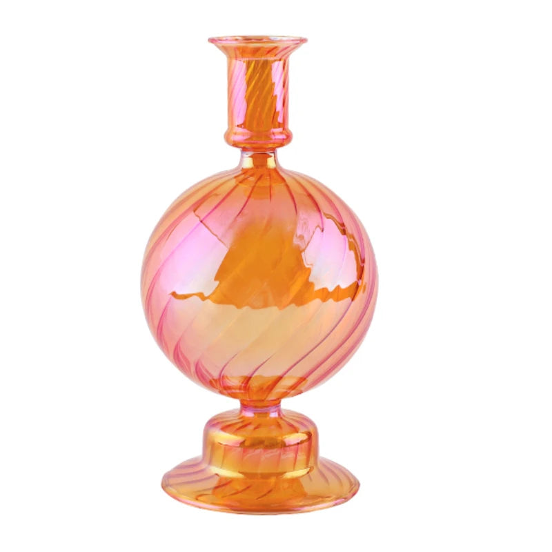 bougeoirs rétro coniques haut en verre pour décoration - vue 25 sur 32