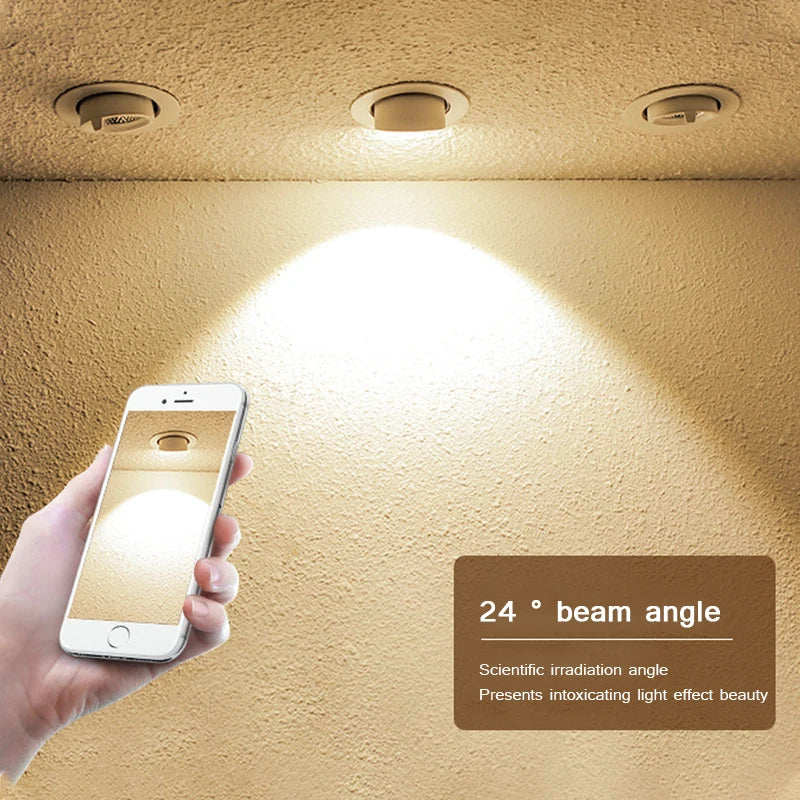 spot led encastrable réglable à 360 degrés intensité variable - vue 4 sur 5