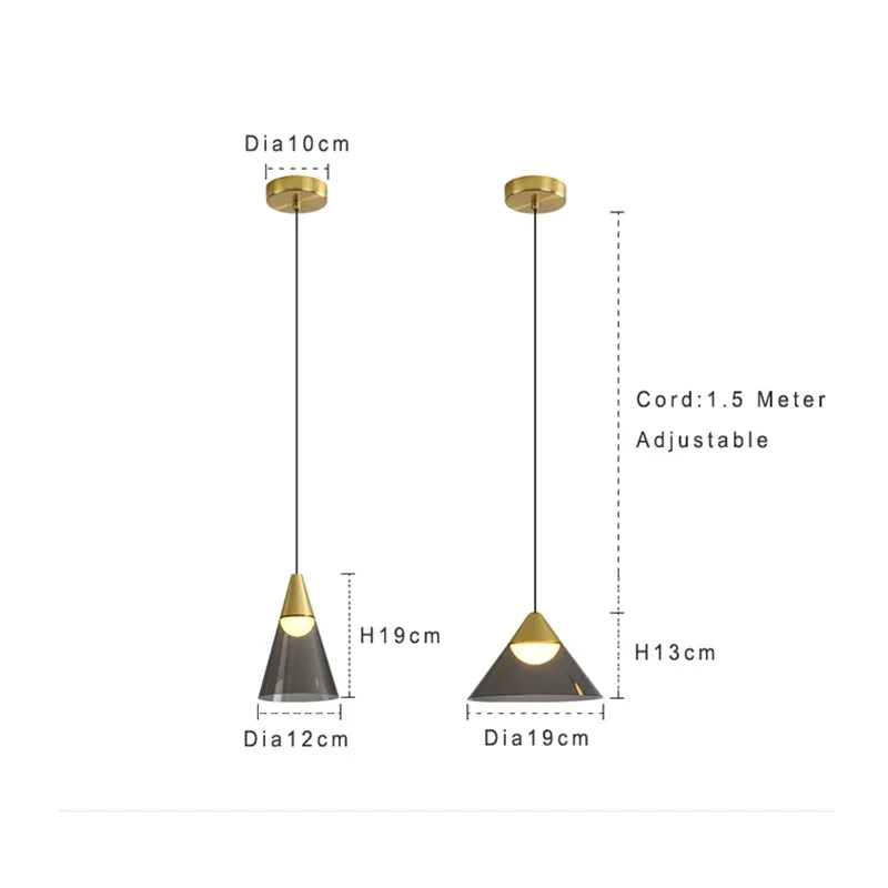 Lamp Modern Pendant Light, 1-Light Gold LED Pendant Light Fixture For Kitchen Island Bedroom Hallway Dining Room Living Room Ca