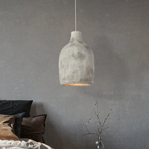 suspension led design rétro nordique wabi sabi pour décoration maison - vue 2 sur 8