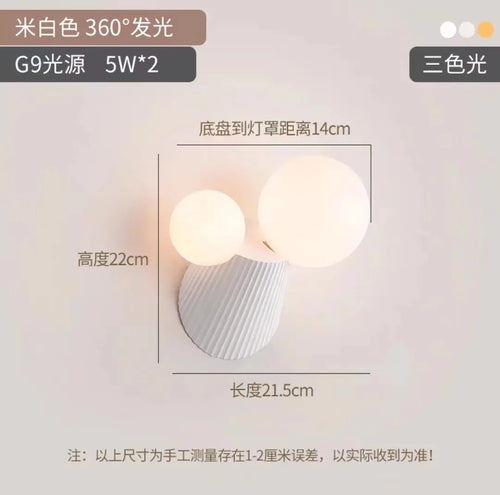 applique murale led cactus en résine verre pour étude - vue 10 sur 11