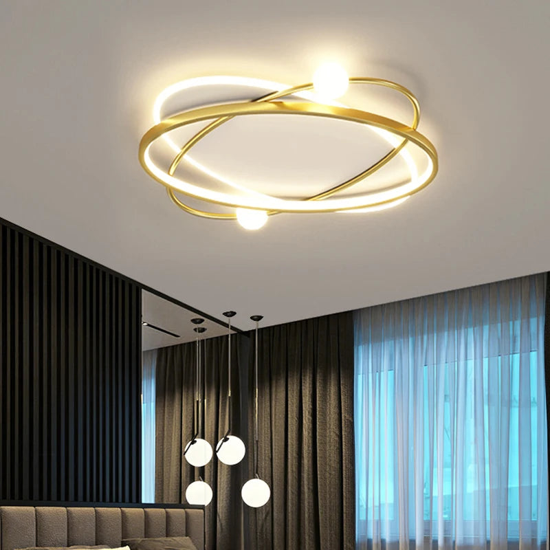 plafonnier led moderne avec télécommande pour décoration intérieure - vue 4 sur 10