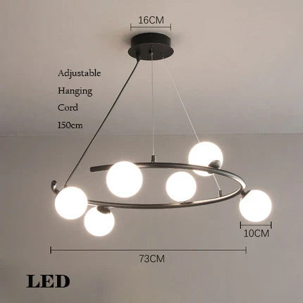 lustre créatif en fer et verre tendance pour décoration intérieure - vue 13 sur 16
