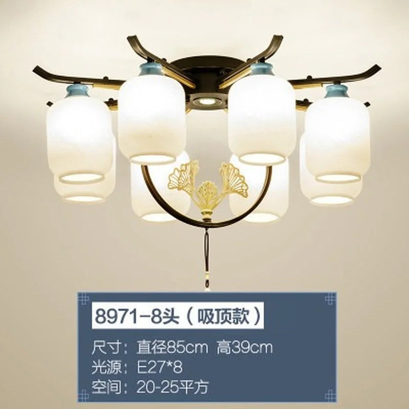 lustre rétro chinois pour un éclairage élégant et chaleureux - vue 18 sur 21