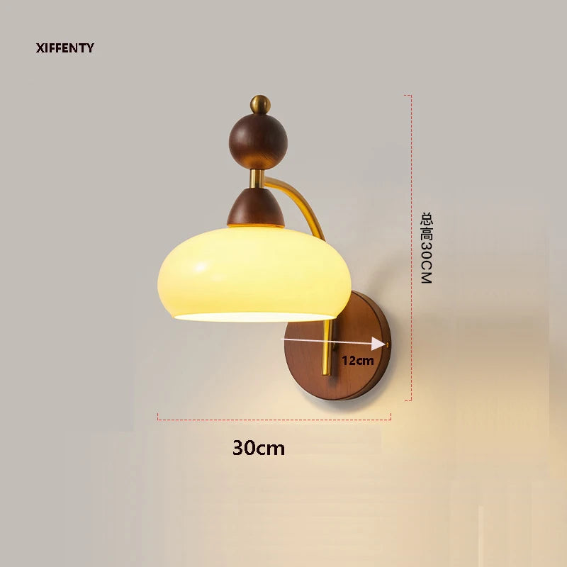 applique murale en bois et verre pour intérieur moderne - vue 6 sur 8