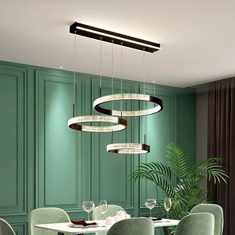 lustre moderne simple suspension led pour éclairage intérieur - vue 4 sur 10