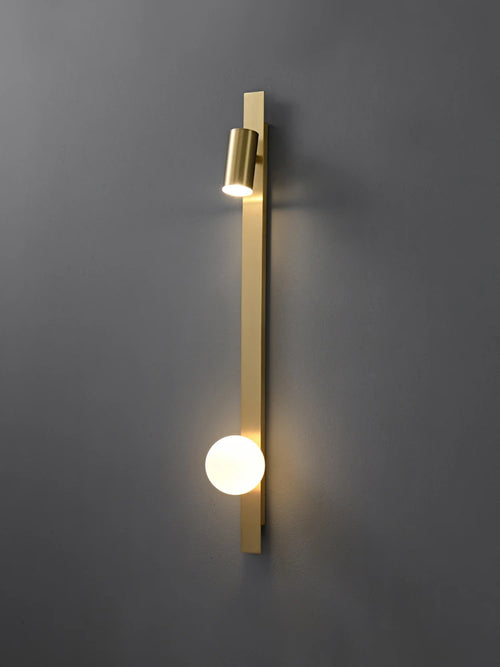 applique murale en cuivre avec bande led minimaliste luxe - vue 2 sur 8