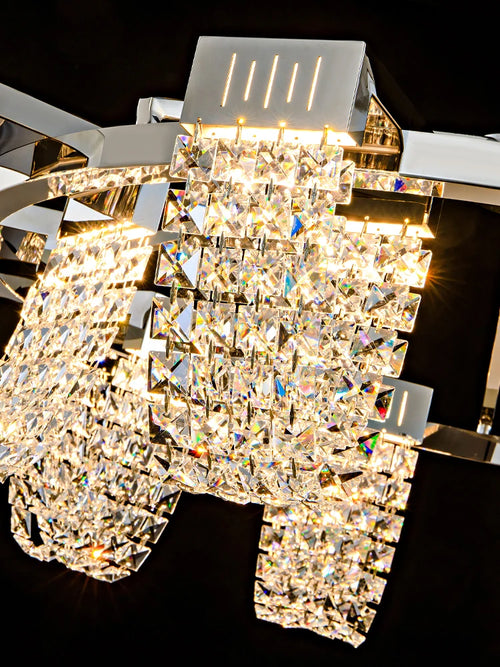 suspension en cristal de luxe pour décoration intérieure moderne - vue 7 sur 10