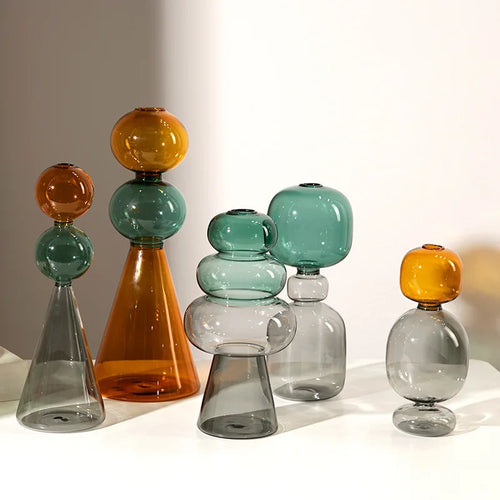 vase en verre teinté pour terrarium et décoration florale - vue 4 sur 18