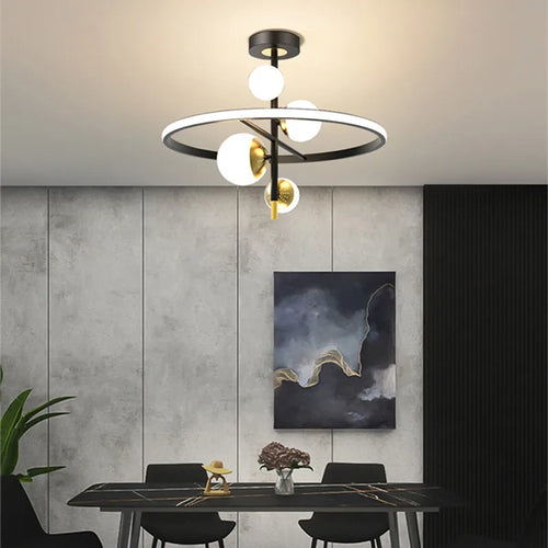 plafonnier led à anneau pour décoration intérieure moderne - vue 4 sur 7