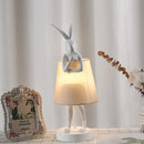 lampe de bureau lapin en résine design rétro pour décoration intérieure