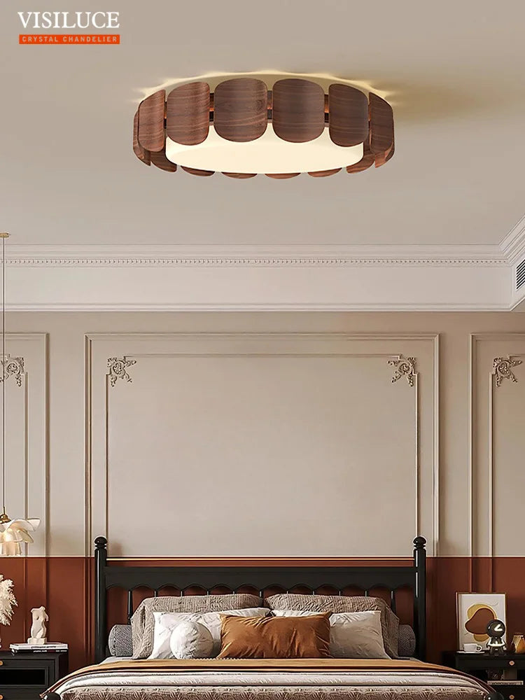 plafonnier moderne wabi-sabi en bois pour intérieur design - vue 3 sur 8