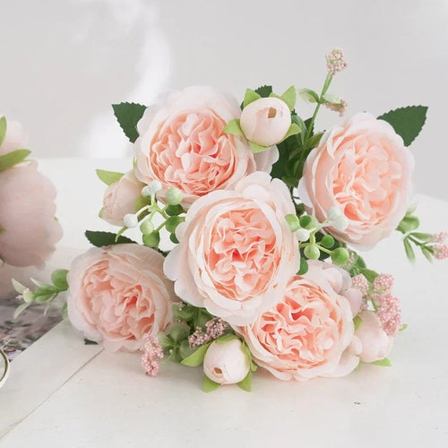bouquet de pivoines artificielles pour décoration florale intérieure - vue 17 sur 17