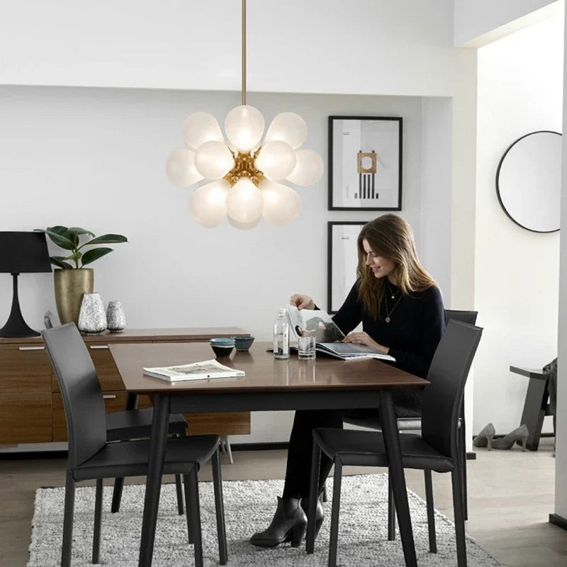 suspension moderne en verre design pour décoration intérieure - vue 3 sur 11
