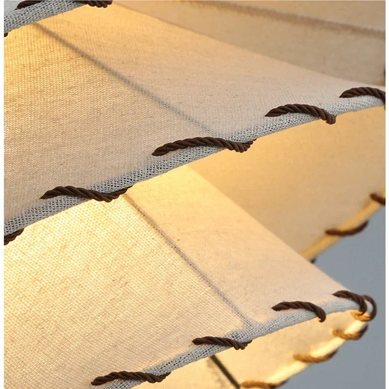 suspension nordique en tissu avec chapeau de paille pour décoration intérieure - vue 5 sur 14