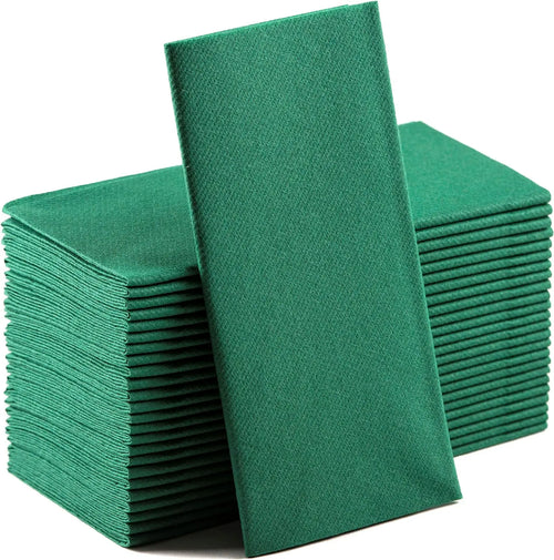 Serviette de table papier effet lin lot 100