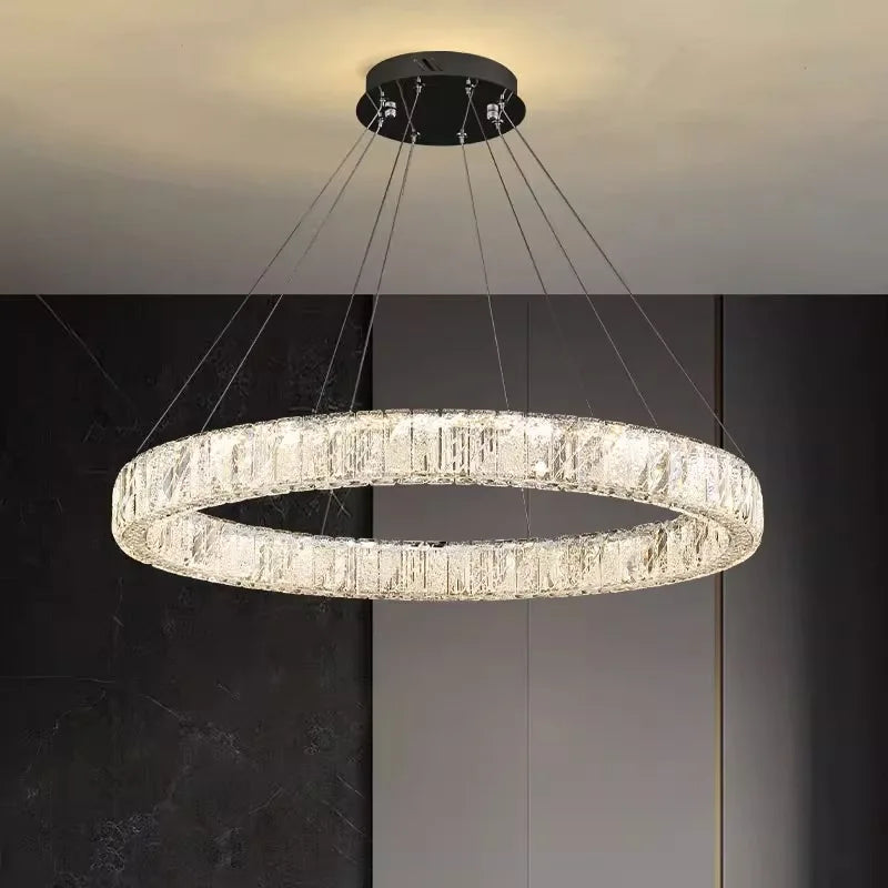 Lustre design cristal nordique pour salle à manger éclairage intérieur